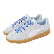 Puma 休閒鞋 Palermo Laces Wns 女鞋 藍 麂皮 膠底 復古 德訓鞋 404361-01 24.5cm SILVER MIST