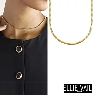 ELLIE VAIL 邁阿密防水珠寶 細緻蛇紋方形項鍊 36cm 金色頸鍊 Lyra Snake