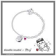 STORY故事銀飾-doudle studio經典系列-邱比特喵喵純銀手鍊 S號(適用手圍15~16公分)