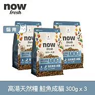 Now! 成貓鮭魚配方 300克 三件組 高湯天然糧 | 乾濕兩吃 火雞高湯 貓飼料 貓糧 WDJ
