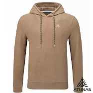 【ATUNAS 歐都納】男款經典保暖長袖連帽衫/帽T/大尺碼A2PS2560M- 3XL 卡其