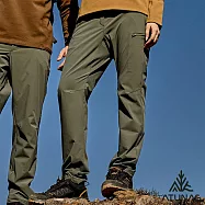 【ATUNAS 歐都納】女款CORDURA耐磨透氣彈性長褲/防潑水涼感登山褲/大尺碼A1PAGZ05W- S 深綠