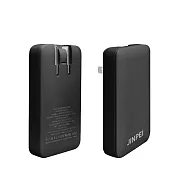 【JINPEI 錦沛】65W GaN氮化鎵 超薄型急速電源充電器 快充頭 雙Type-C 黑色/白色 黑色