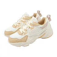 Fila 休閒鞋 Hidden Tape 11 女鞋 米 棕 皮革 老爹鞋 5C921Z711 24cm BEIGE/BROWN