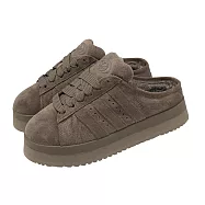 adidas 懶人鞋 Campus 00S WTR LO W 女鞋 穆勒鞋 棕 麂皮 厚底 絨毛 JR3731