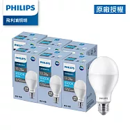 Philips 飛利浦 13.2W LED 超省電燈泡 6入 白光