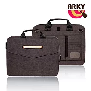 ARKY 15吋筆電公事包|防潑水商務收納包・可手提可肩背 黑金