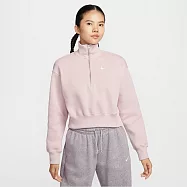 NIKE AS W NSW PHNX FLC QZ CROP 女半開襟上衣-DQ5768667 M 粉紅色
