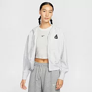 NIKE AS W NSW GFX FLC CROP FZ HDY G 女連帽外套-IO0490051 L 灰色
