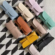 泰國 PU皮革眼鏡袋/收納袋/筆袋-奶茶色