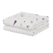 【HA 環安】 新生兒必備 魔豆毯幼兒嬰兒毯 尺寸130&times;100(寶寶毯、安撫毯、彌月禮、幼兒園午睡毯) 海洋世界