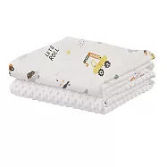 【HA 環安】 新生兒必備 魔豆毯幼兒嬰兒毯 尺寸130&times;100(寶寶毯、安撫毯、彌月禮、幼兒園午睡毯) 工程車