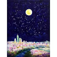 【玲廊滿藝】呂月華-星空系列/台北夜曲40x30cm