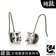 MASSA-G 純鈦耳環任選一款 安卓美達晶鑽白