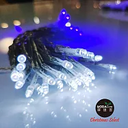 摩達客-50燈LED燈串藍白光_USB+電池盒兩用充電-聖誕燈樹燈露營燈