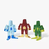 Cubebot Cryptoids 酷比獸【小型三件組】木製變形積木機器獸公仔.益智設計玩具.療癒小物.生日禮物推薦.兒童禮物推薦