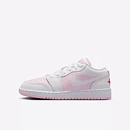 Nike Air Jordan 1 Low GS [553560-608] 大童 運動休閒鞋 喬丹 AJ1 低筒 白 粉
