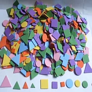 子玄 泡棉貼紙(背後有被膠)1000片 幾何馬賽克貼紙 形狀貼紙