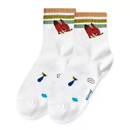 【ONEDER 旺達】迪士尼《動物方城市》Zootopia 系列中筒襪 長襪 台灣製棉襪女襪- 胡尼克 ZT-A301