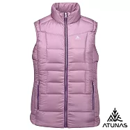 【ATUNAS 歐都納】女款保暖HEAT CORE蓄熱羽絨背心A1VE2506W- L 灰粉