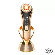 【Obeauty 奧緹】星月美顏魔法杖-複合能量美顏儀-高效滲透熱敷導入儀-舒緩眼部疲勞-臉部按摩(UFS-178) 金色