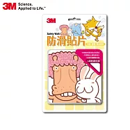 3M安全無毒防滑貼片6片裝隨心搭：8款圖案，廁所、浴室、樓梯皆可適用