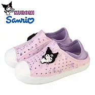【HELLO KITTY】童鞋 KUROMI 酷洛米 洞洞鞋 雨鞋 布希鞋 穆勒鞋 防水 輕量 19 紫色