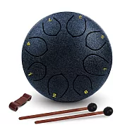 KONIX 八音空靈鼓 6吋便攜式 迷你手碟 贈收納袋 零基礎入門 療癒樂器 鋼舌鼓|瑜伽冥想 放鬆舒壓 親子互動 送禮推薦 黑色