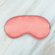 【科美】雙面仿真絲遮光眼罩 睡眠眼罩多色可選 (親膚透氣 調節扣 安心好眠) 西瓜紅21*10cm