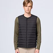 【荒野wildland】男700FP輕暖V領羽絨背心148皇室黑 L 148皇室黑