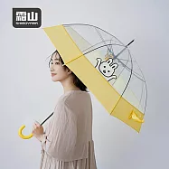 【日本霜山】塗鴉童趣風8骨晴雨兩用長柄傘-多色可選- 黃