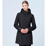 【荒野wildland】女PR棉輕量極暖防水長版外套165印黑色 M 印黑色