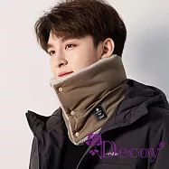 【Decoy】中性韓風 仿羊羔絨保暖羽絨脖套/卡其 卡其