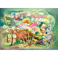 【玲廊滿藝】呂月華-彩虹下的夢鄉72.5x100cm