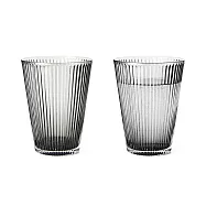 Rosendahl Grand Cru 摺紋玻璃水杯 (360ml、煙燻灰、二入)