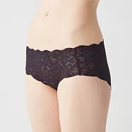 日本【GUNZE郡是】cherish moon惜月新款 溫柔無縫無痕內褲 大豆異黃酮科技滑順蕾絲減少束縛感 M 黑色