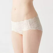 日本【GUNZE郡是】cherish moon惜月新款 溫柔無縫無痕內褲 大豆異黃酮科技滑順蕾絲減少束縛感 M 水晶米色