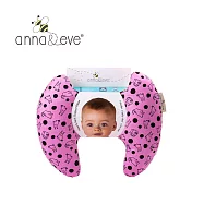 Anna&Eve 美國 嬰幼兒 頭頸支撐保護枕/護頸枕 - 純棉款-兔子躲貓貓紫色