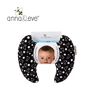 Anna&Eve 美國 嬰幼兒 頭頸支撐保護枕/護頸枕 - 純棉款-兔子躲貓貓黑色