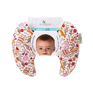 Anna&Eve 美國 嬰幼兒 頭頸支撐保護枕/護頸枕 - 純棉款-動物俱樂部白色