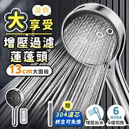 澡爽 大享受增壓過濾蓮蓬頭 附304不鏽鋼濾芯x1 過濾蓮蓬頭 加壓蓮蓬頭 不鏽鋼蓮蓬頭 省水 按摩蓮蓬頭 增壓蓮蓬頭 浴室蓮蓬頭 無 星空銀