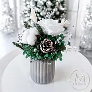 【Floral M】北歐冬日冰雪森林永生花禮