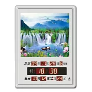 鋒寶牌 壁掛式 電子日曆 數位日曆 萬年曆 風景型 30X40X4cm / 台 FB-3040A 湖光山色
