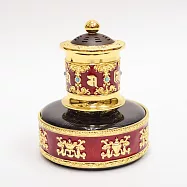 【新韻傳音】聖域轉經輪Mini(電動太陽能雙驅 供佛擺飾 佛堂祈福神器 太陽能轉經輪 如法裝臟 經正統開光/W009) 紅色