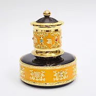 【新韻傳音】聖域轉經輪Mini(電動太陽能雙驅 供佛擺飾 佛堂祈福神器 太陽能轉經輪 如法裝臟 經正統開光/W009) 黃色