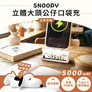 【正版授權】SNOOPY史努比 5000mAh立體大頭公仔口袋充 Type-C頭 黃鳥跳跳