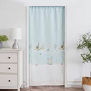 精緻印花長門簾窗簾110*200cm送桿子(門簾/風水簾/拉簾 /窗簾/隔簾/客廳臥室) 雪景小鹿藍