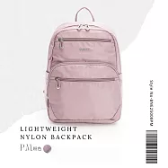 BERNIS貝爾尼斯-防潑水尼龍通勤後背包- 粉色