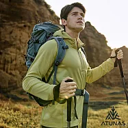 【ATUNAS 歐都納】男款SOLAR-FLEECE保暖刷毛長袖拉鍊連帽衫/帽T/大尺碼A1PS2554M- 3XL 黃綠