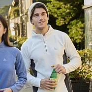 【ATUNAS 歐都納】男款循環SOLAR-FLEECE保暖刷毛長袖拉鍊衫/立領衫/POLO衫/大尺碼A1PS2556MC- XL 岩灰/深灰